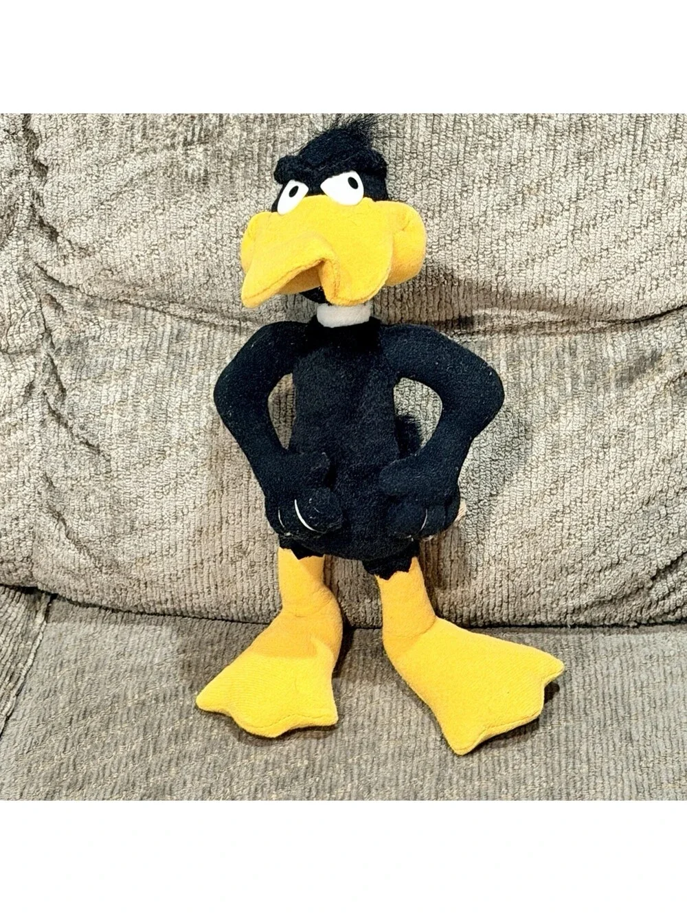 Vintage 1994 Looney Tunes Daffy Duck Plush Toy Warner Brothers 10” Collectible
